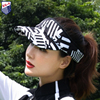 zg6高尔夫帽子时尚运动女士球帽空顶帽，黑加花色，防晒遮阳帽子