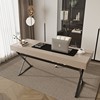 意式极简书桌家用写字台，北欧现代简约电脑桌小户型，卧室书房办公桌