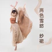 中国古典舞表演服民族，舞蹈长裙现代舞720度大裙摆剧目长裙半身裙
