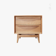 高档大隐艺术北欧白橡木实木家具现代简约创意时尚床头柜斗柜收纳