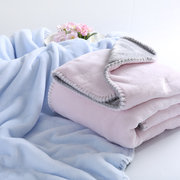 男女宝宝毛毯秋冬盖毯婴儿双层绒毯，被毯子儿童保暖绒毯新生儿抱毯