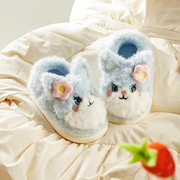 可爱小猫儿童棉鞋秋冬包头包跟女童棉鞋家居，鞋加绒女宝宝保暖棉鞋