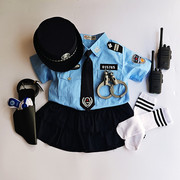 儿童警察服演出服警服小交警警官服装女童警装军装套装女孩特种兵