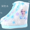 迪士尼儿童雨鞋套冰雪公主女童雨靴便携防滑防水中筒小孩女童学生