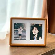 相片展示架实木相框摆台定制6寸情侣照片打印8寸画框装裱摆件A4框