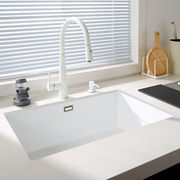 白色水槽洗菜盆厨房家用大单槽304不锈钢洗手盆洗碗手工阳台下盆