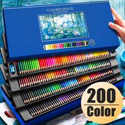 专业200色彩铅画画专用油性水溶性彩色铅笔72色美术生涂色套装12