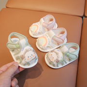 婴儿鞋子夏款0-6一12月婴幼儿凉鞋软底，学步鞋男宝布鞋1岁宝宝鞋女