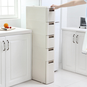 18cm夹缝置物架冰箱缝隙收纳架，落地可移动窄柜卫生间洗手间整理架