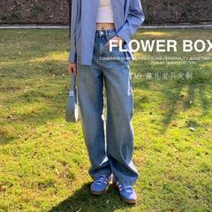花匣子春款牛仔弯裤