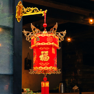 灯笼挂饰过新年大红宫灯小灯笼，入户门壁挂，春节喜庆中国风龙年挂件