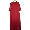 六礼LOOLAYY品牌女装高端时尚气质百搭酒红连衣裙A1-17823