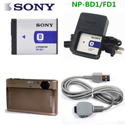 适用于SONY索尼DSC-T90 T200 DSC-TX1卡片相机电池+充电器+读卡器