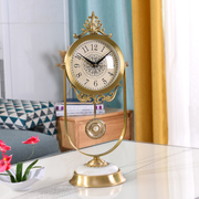 纯铜欧美式台式座钟表创意，客厅卧室床头柜工艺装饰品座钟摆件
