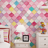 墙壁墙纸自粘卧室防水背景墙布，壁纸家具改造贴纸宿舍桌面墙贴粉色
