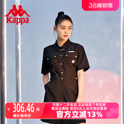 Kappa卡帕Mars女纯色透气休闲运动短袖衬衫短裤连体服K0C42FL20F