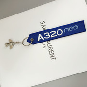 航空机地A320neo刺绣航空钥匙扣飞行员乘务员箱包挂件