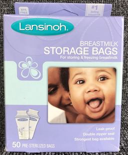 美国lansinoh兰思诺母乳，保鲜袋储奶袋180ml预消毒母乳储存袋50片