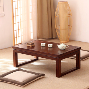 老榆木榻榻米茶几飘窗桌子，小茶几实木炕桌阳台禅意日式矮桌