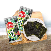 （3袋装）韩国进口海牌烤海苔即食烤紫菜一袋8小包寝室零食儿童