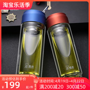 希诺双层玻璃杯子运动便携男女商务车载泡，茶水xn-677367756776