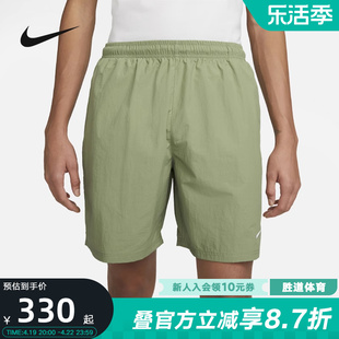 NIKE耐克运动夏季速干短裤男小logo跑步透气梭织五分裤DX0750-386