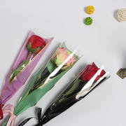 包装袋教师金线单玫瑰花支花束袋金三角三角装袋子哑単枝单玫瑰袋