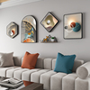 现代简约客厅装饰画沙发，背景墙壁画创意，轻奢大气高端组合挂画
