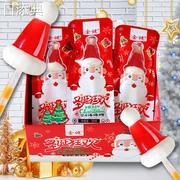 圣诞节棒棒糖圣诞帽造型荧光棒20支礼盒装创意可爱礼物圣诞糖果