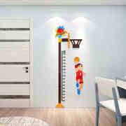 身高墙贴纸画3d立体可移除不伤墙测量尺，卡通儿童房间墙面装饰布置