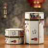 创意六角形茶叶罐铁罐精致国风高档通用红绿茶花茶茶叶盒空罐定制