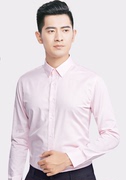 韩版衬衫工作服男夏季平领商务短袖白色，免烫小衬衣棉质修身职业装