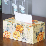纸巾盒客厅餐厅北欧ins风家用轻奢木质创意可爱抽纸盒田园时尚