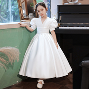 儿童礼服公主裙夏季女童钢琴演出服中大童女孩蓬蓬纱裙花童连衣裙