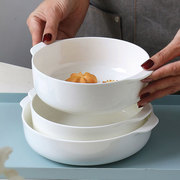 盘子炒菜盘家用深盘子碟子，陶瓷蒸蛋汤盘简约创意骨瓷餐盘深盘中式