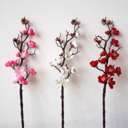 仿真桃花树饰品梅，花枝新年装饰花插花中式艺术假花梅花套装