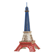 巴黎铁塔激光切割木质制立体仿真拼图模型，益智儿童手工拼装玩具