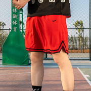 耐克本命年红色短裤运动裤时尚休闲裤子篮球冰丝裤速干透气五分裤