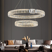 轻奢客厅吊灯后现代简约大气，水晶灯奢华高档圆形，卧室餐厅家用灯具