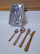 加肯金属餐具24件套叉子汤匙茶匙西餐厅餐具不锈钢宜家国内