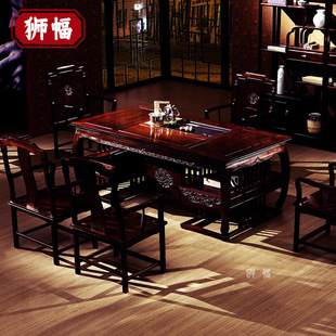 阔叶黄檀东非酸枝红木茶桌椅，组合泡茶台茶室，会客厅实木