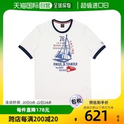 香港直邮paul&shark徽标圆领，t恤e14p0158