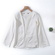 D55-3春季女装白色气质垂感小西装无扣外穿披肩斗篷修身外套