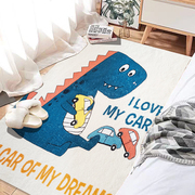 卡通小恐龙地毯儿童卧室床边毯男孩女孩长方形加厚爬爬垫可机洗