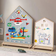儿童磁性画板大颗粒玩具积木墙白板家用黑板宝宝涂鸦无尘生日礼b