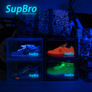 supbro侧开鞋盒透明收纳盒sneakers球鞋，鞋墙网红潮人必备时尚鞋柜