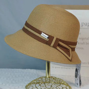 日系休闲遮阳帽子夏季出游气质，渔夫帽女士百搭盆帽可折叠防晒草帽