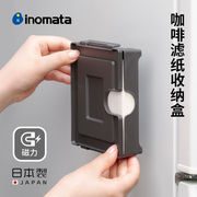 inomata日本进口咖啡滤纸，收纳盒v60手冲过滤纸，磁吸式防尘储存盒