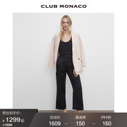 CLUB MONACO女装亚麻混纺薄款一粒扣气质休闲西装外套