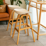 北欧创意吧台椅子现代简约升降酒吧实木前台椅家用吧凳时尚高脚凳